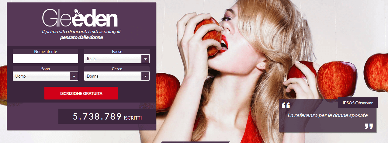 Elenco di nomi utente per incontri online