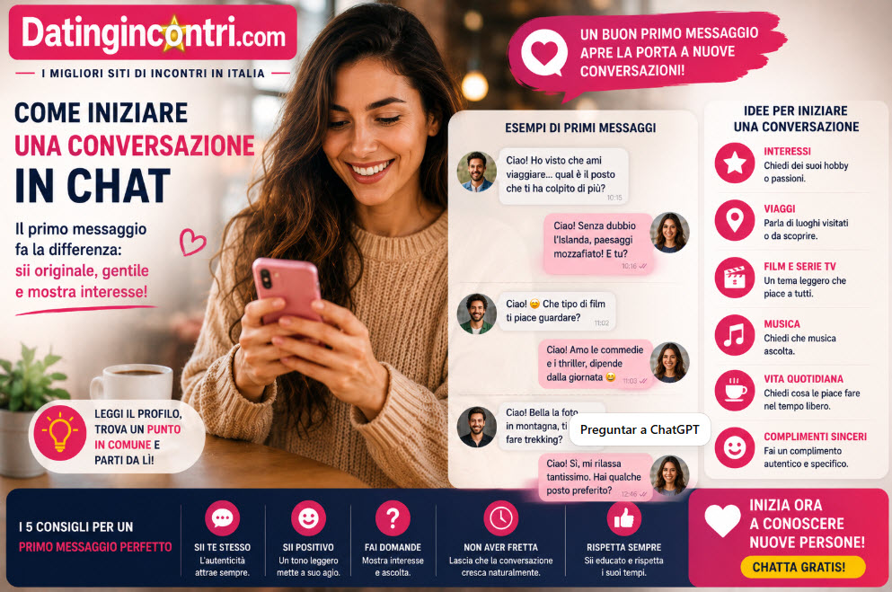 Come iniziare una conversazione in chat